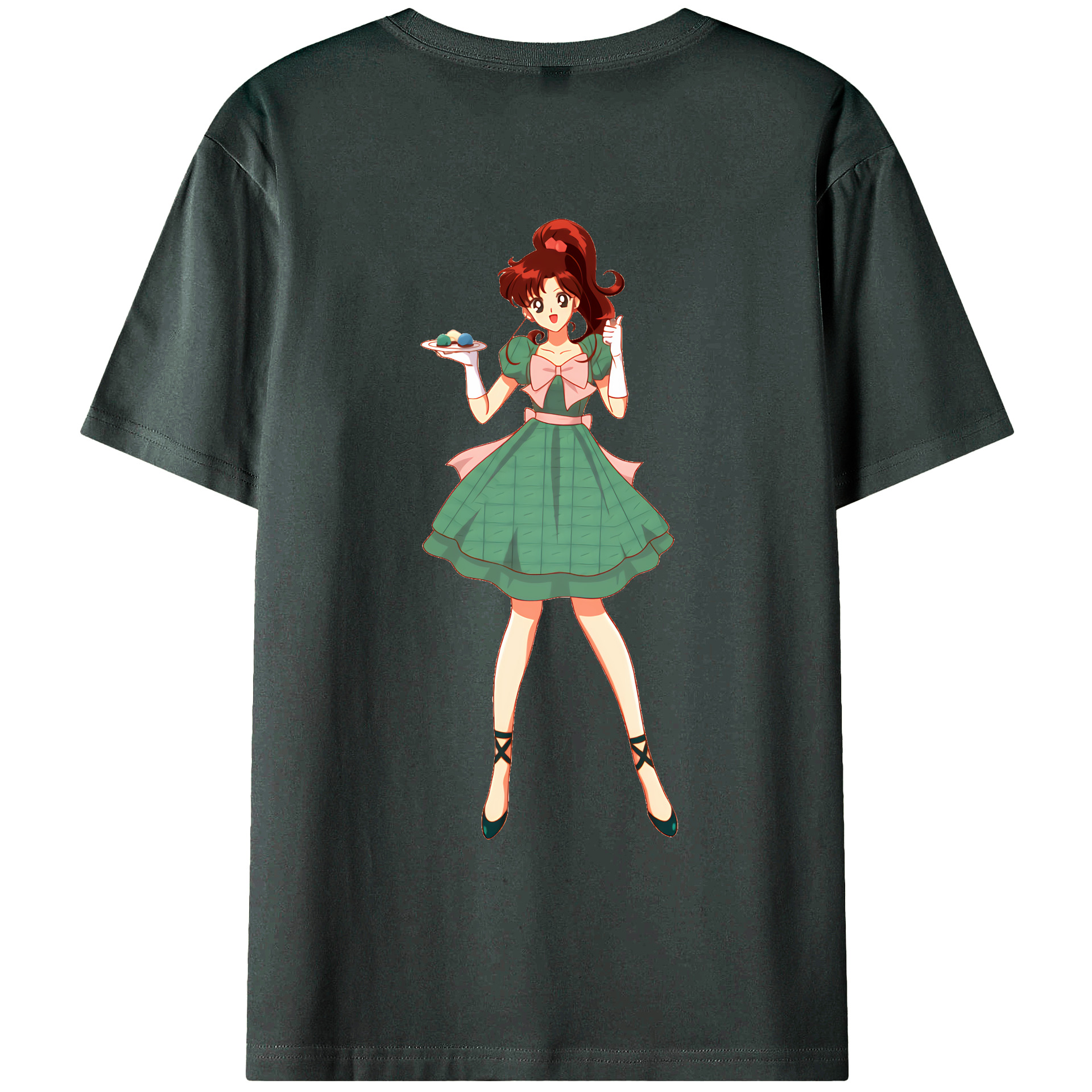 （画像用） 美少女戦士セーラームーン 木野 まこと きの まこと Sailor Moon Kino Makoto （セーラージュピター；Sailor Jupiter） 綿100％ メンズ半袖Tシャツ（バックプリント） 通気性